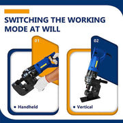 Load image into Gallery viewer, Portable Electric Angle Steel Channel Steel Punching Machine 1200W 50mm Hole Puncher MHP20 Iron / Steel Cutting Punching Machine
