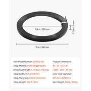 Bild in Galerie-Viewer laden, Amocart 300ft/1640ft Packaging Steel Strapping Roll Banding Pallet Strap Coil Portable Strong Banding Packing Metal Straps
