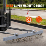 Load image into Gallery viewer, SucceBuy Hanging Magnetic Sweeper Pickup Tool Nail Hang-Type Magnetic Forklift Sweeper Industrial Grade Magnets Steel Mate - AMOCART
