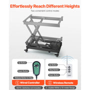 Load image into Gallery viewer, SucceBuy Electric Lift Table 330lbs Capacity Single Scissor Lift Table 8 - 28in Height Adjustable Platform for Material Handling - AMOCART
