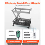 SucceBuy Electric Lift Table 330lbs Capacity Single Scissor Lift Table 8 - 28in Height Adjustable Platform for Material Handling