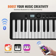 Load image into Gallery viewer, SucceBuy 88 Key Folding Keyboard Piano Bluetooth, MIDI Portable Electronic Digital Foldable Piano Rechargeable for Beginners Use
