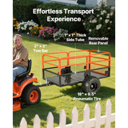 Load image into Gallery viewer, Amocart Garden Utility Trailer 28 Cu.Ft. &amp; 1800lbs ATV UTV Trailer Tow Behind Steel Dump Trailers for Lawn Tractor Garden Waste
