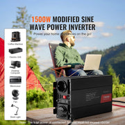 Load image into Gallery viewer, SucceBuy Modified Sine Wave Inverter 1500W / 3000W / 5000W Power Inverter for Home Devices Home Appliances Household Equipment - AMOCART
