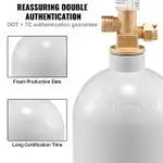 Amocart 5 Lbs CO2 Tank Aluminum Gas Cylinder Brand New CO2 Cylinder with Gray Spray Coating CO2 Tank with CGA320 Valve