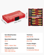 Amocart Insulated Screwdriver Set Professional Electrical Screwdriver Set 1000V Insulated Electrician Tool Set Magnetic Phillip
