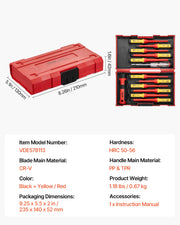 Load image into Gallery viewer, SucceBuy Insulated Screwdriver Set Professional Electrical Screwdriver Set 1000V Insulated Electrician Tool Set Magnetic Phillip
