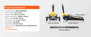Charger l'image dans la visionneuse de galerie, SucceBuy 2T Low Profile Floor Jack Iron Hydraulic Racing Floor Jack Hydraulic Car Jack with Single/Dual Piston Quick Lift Pump
