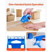 Load image into Gallery viewer, Amocart 1.5in Core 6 Rolls Clear Packing Tape with Dispenser 2.7 Mil Shipping Tape Designed for Moving Boxes Storage Mailing
