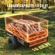 Load image into Gallery viewer, Amocart Heavy Duty Steel ATV Dump Trailer Tow Behind Dump Cart Garden Trailer Removable Sides and Tires for Mowers Tractors
