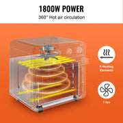 Bild in Galerie-Viewer laden, Amocart 18L 1700W Air Fryer Toaster Oven Stainless Steel Toaster Ovens Countertop Combo with Grill Home and Commercial Use
