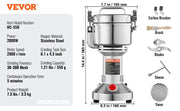 Charger l'image dans la visionneuse de galerie, SucceBuy 150-2500g Electric Grain Mill Grinder Commercial Swing Spice Grinders for Dry Herbs Grains Spices Cereals Coffee Corn
