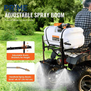 Load image into Gallery viewer, Amocart ATV Spot Sprayer 15.9 Gal/60 L ATV/UTV Broadcast Sprayer with Nozzle Boom 12 V Pump Weed Sprayer with Water Tank White
