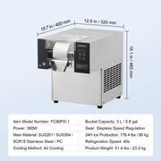 Bild in Galerie-Viewer laden, Amocart Commercial Snowflake Ice Machine Snowflake Ice Maker Stainless Steel Ice Shaver Machine Electric Snow Cone Maker
