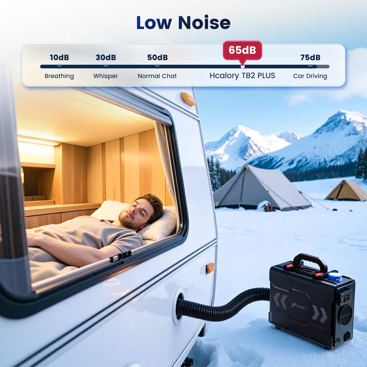 Hcalory TB2S+ 8KW Diesel Heater 6L Toolbox 2S Plus Portable Diesel Air Heater All in One 110/12/24V with App Control, Automatic Start and Stop Altitude Mode Functions for RV Garage Camper Fishing Amocart