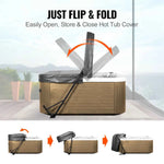 Amocart Hot Tub Cover Lift Spa Cover Lift Height 31.5"-41.3" Width 57"-92.5" Adjustable Installed Underneath Both Side Suitable