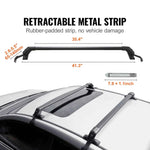 Amocart 155LBS Roof Rack Crossbar Adjustable Aliuminum Roof Rail Crossbar Retractable Baggage Luggage Carrier Top Roof Crossbar