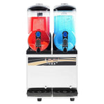 Amocart Commercial Frozen Drink Maker 15Lx2 Double Tank Slushy Machine 120Cups StainlessSteel Slushie Maker for Home Party Cafe