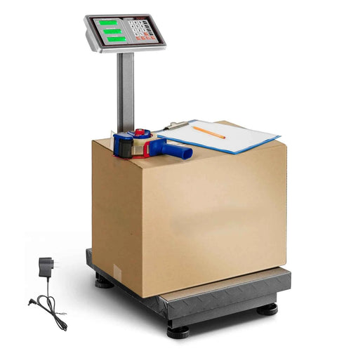 Amocart Computing Digital Platform Scale 660 lbs Load with LB/KG Tare Price Calculator Stainless Steel High-Definition Display