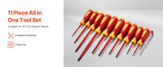 Load image into Gallery viewer, SucceBuy Insulated Screwdriver Set Professional Electrical Screwdriver Set 1000V Insulated Electrician Tool Set Magnetic Phillip
