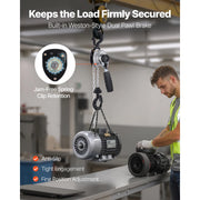 Load image into Gallery viewer, SucceBuy 0.5T/0.25T Manual Lever Chain Hoist 5/10/20 FT Lift G80 Alloy Steel Chain With Dual Pawl Mechanical Brake for Warehouse - AMOCART
