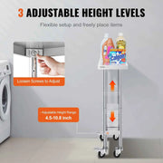 Bild in Galerie-Viewer laden, SucceBuy Stainless Steel Work Table 500 LBS Load Capacity w/4 Wheels 3 Adjustable Height Levels Heavy Duty Food Prep Worktable
