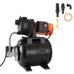 SucceBuy 1.1 HP Shallow Well Pump with Pressure Tank 120V 1320 GPH with 5-Gal Tank 20/40 PSI Pressure Switch for Home Garden