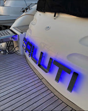 Load image into Gallery viewer, Custom Yacht Boat Letters Seawater Resistant Boat Name Sign Led Vessel Name Sign 3D Illuminated Stainless Steel Signage
