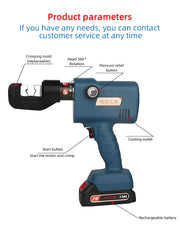 Load image into Gallery viewer, Portable Electric Hydraulic Crimping Plier SME-70 4-70mm² Lithium Battery Copper Aluminum Terminal Charging for Electrician
