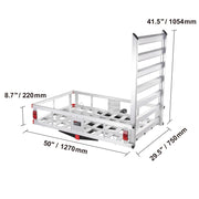 Load image into Gallery viewer, Amocart 47/53/60 in Hitch Cargo Carrier 400/500lb Capacity Trailer Hitch Mount Aluminum Cargo Basket for Truck Pickup Camping
