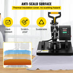 SucceBuy 2IN1 Heat Press Machine 15x15/10x12in Clamshell Sublimation Transfer Printer w Coating Powerpress DIY T-shirt Cap