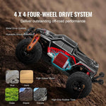 Amocart 1:10 38KM/H 4WD RC Car All Terrain Off-Road with 2 Batteries Drift Monster Truck Children Toys for Kids Christmas Gifts