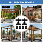 Amocart Pergola Bracket Kit 160x160 x150cm 4pcs 3/4Way Easy Installation For Gazebos Patio Pergolas Log Cabin Outdoor Hardware