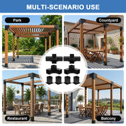 Bild in Galerie-Viewer laden, Amocart Pergola Bracket Kit 160x160 x150cm 4pcs 3/4Way Easy Installation For Gazebos Patio Pergolas Log Cabin Outdoor Hardware
