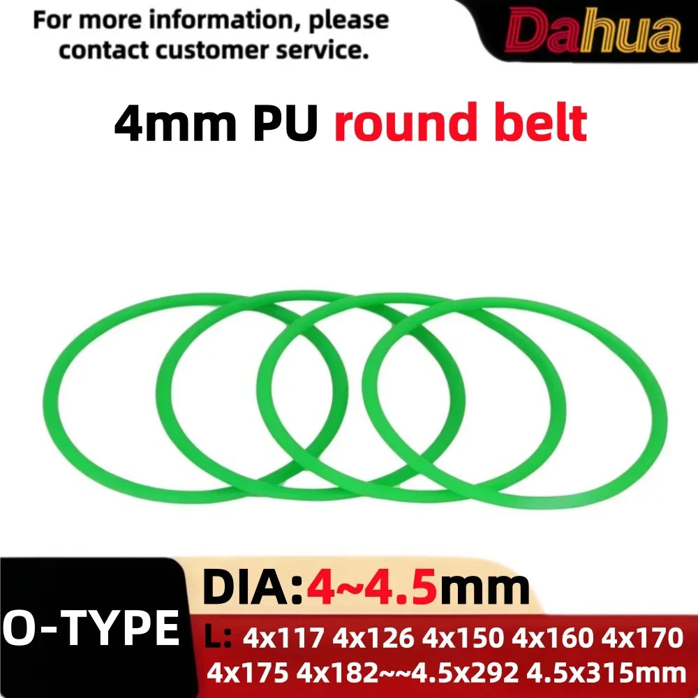 Seamless PU Round-Belt 4~4.5mm Anti-Slip Integrated Molding Conveyor Belt For Glass Tempering Furnace Small Packaging Machine