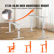 Charger l'image dans la visionneuse de galerie, SucceBuy Standing Desk Frame  Electric Stand Up Computer Desk Legs Ergonomic DIY Workstation Base for Home Office Black white
