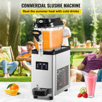 Amocart 6L/1.6 Gal Commercial Slushy Machine 300W 25 Cups Single-Bowl Stainless Steel Margarita Smoothie Frozen Drink Maker