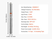Bild in Galerie-Viewer laden, Amocart Deep Well Submersible Pump 1HP / 1.5HP / 2HP Output Power 230V/115V 31.7 GPM Flow for Industrial Irrigation &amp; Home Use
