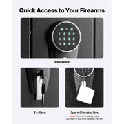 Load image into Gallery viewer, SucceBuy Gun Safe Cold-Rolled Steel Fireproof Cabinet with Keypad &amp; Key with Magazine and Lighting Adjustable Racks for Rifles
