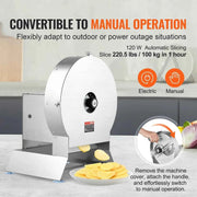 Load image into Gallery viewer, Amocart Electric Vegetable Slicer 0-12mm Thickness Adjustable Commercial Slicer Machine Convertible to Manual Food Cutter
