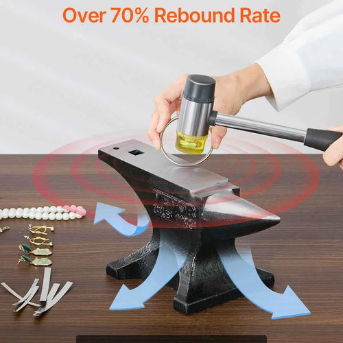 for Blacksmiths Stable Base Metal Working Tool SucceBuy Single Horn Anvil Cast Steel Anvil High Hardness Rugged Round Horn Anvil