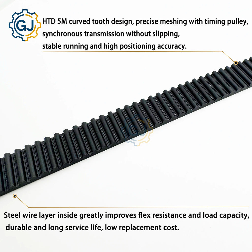 HTD 5M PU Open Belt Width 9/10/12/15/20/25/30/40mm Drive Belt HTD5M Polyurethane Open Ended Transmission Conveyor Machine Belts