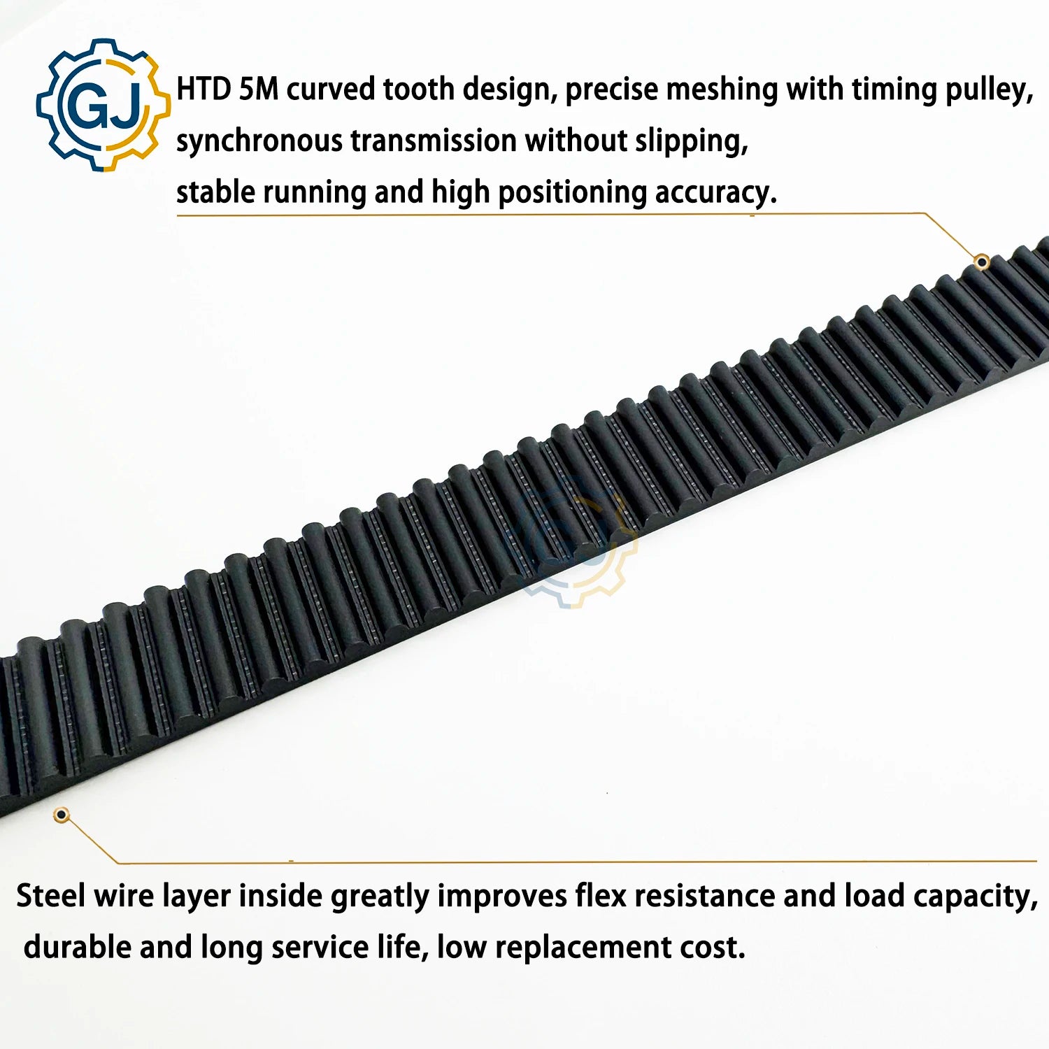 HTD 5M PU Open Belt Width 9/10/12/15/20/25/30/40mm Drive Belt HTD5M Polyurethane Open Ended Transmission Conveyor Machine Belts
