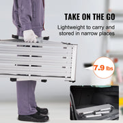 Bild in Galerie-Viewer laden, SucceBuy Folding Work Platform 330 lbs Load Capacity Aluminum Drywall Stool Ladder Heavy Duty Work Bench w/ Non-Slip Feet
