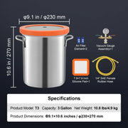 Load image into Gallery viewer, SucceBuy 3 Gallon / 5 Gallon Vacuum Chamber, Upgraded Tempered Glass Lid Vacuum Degassing Chamber, 304 Stainless Steel Chamber, for Stabilizing Wood, Resin Degassing, Silicone Degassing and Plaster Degassing
