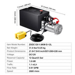 Amocart Hydraulic Pump 4-20 Quart Dump Trailer Pump Single Acting Dump Trailer Pump DC 12V Hydraulic Power Unit for Car Lifting