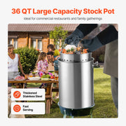 Load image into Gallery viewer, SucceBuy 36-100QT Stainless Steel Stockpot Cooking Pots Cookware Sauce Pot with Basket Lid Heavy Duty Commercial Grade Stock Pot - AMOCART

