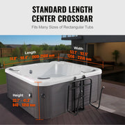 Load image into Gallery viewer, SucceBuy Hot Tub Cover Lift Spa Cover Lift, Hydraulic Height 33.1" - 41.3" Width 53.1" - 92.5" Adjustable Installed Underneath
