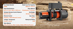 Amocart 6000lbs Electric Winch Car Truck Winch with 1/4 in 55 ft Synthetic Rope Wireless/Wired for Towing SUV Jeep Trailer Boat