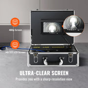 Charger l'image dans la visionneuse de galerie, Caméra d'inspection de canalisations SucceBuy avec écran 7", fonction DVR, étanche avec 12 LED réglables et carte SD 16 Go
